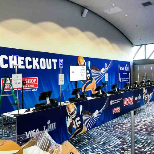 NFL Superbowl 53 Visa Checkout Counter
