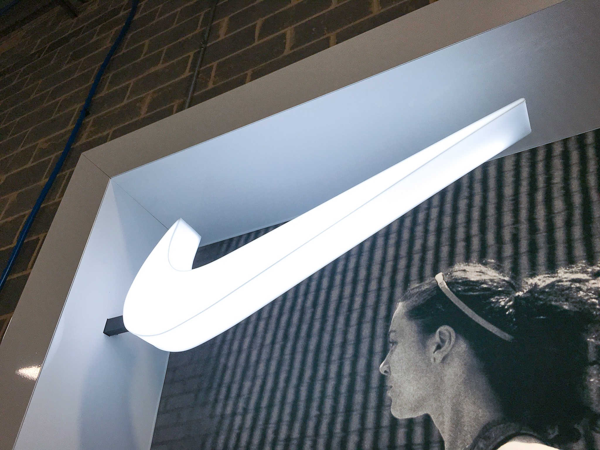 Nike LED swoosh-X3-3 famous footwear feature wall