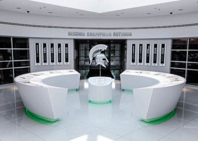 Custom Millwork and LED Technology Centerpiece