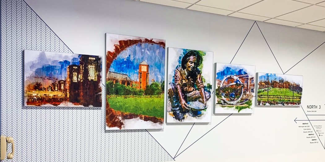 Fabric Frame Montage UNC Charlotte Non-lit fabric frame