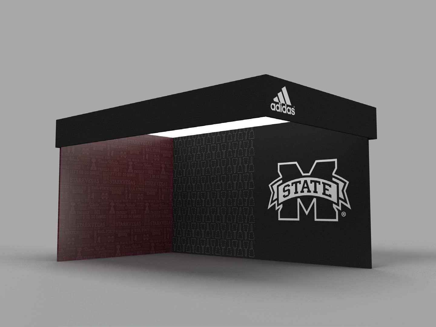 rendering 1 Life-Size Retail Shoe Box Rendering