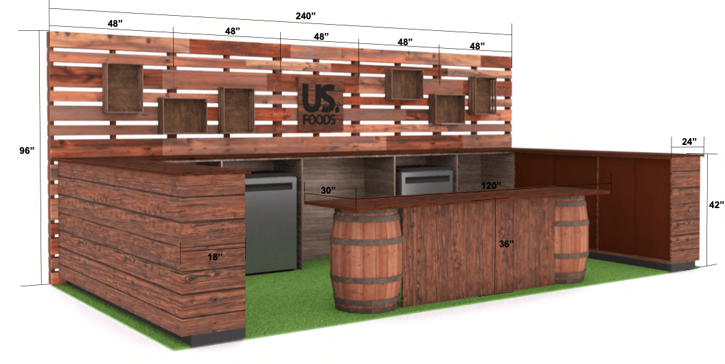 Rendering of US Foods Tradeshow booth
