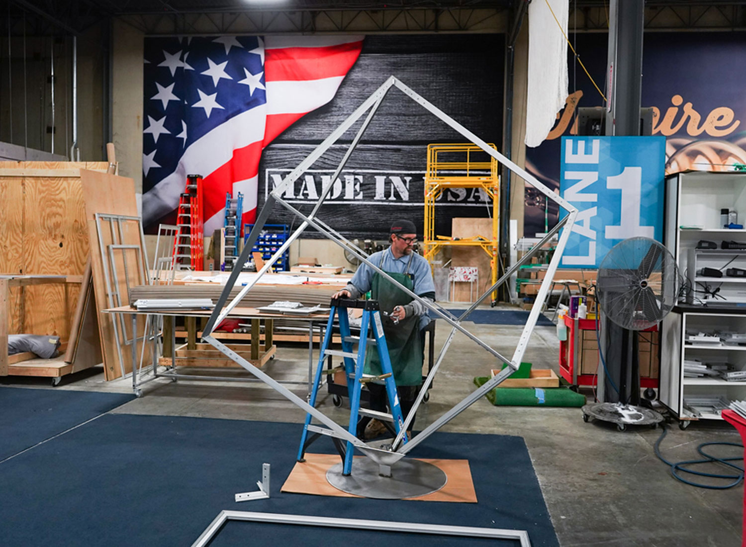 Custom manufacturing, metal fabrication, specialty frame, cube frame
