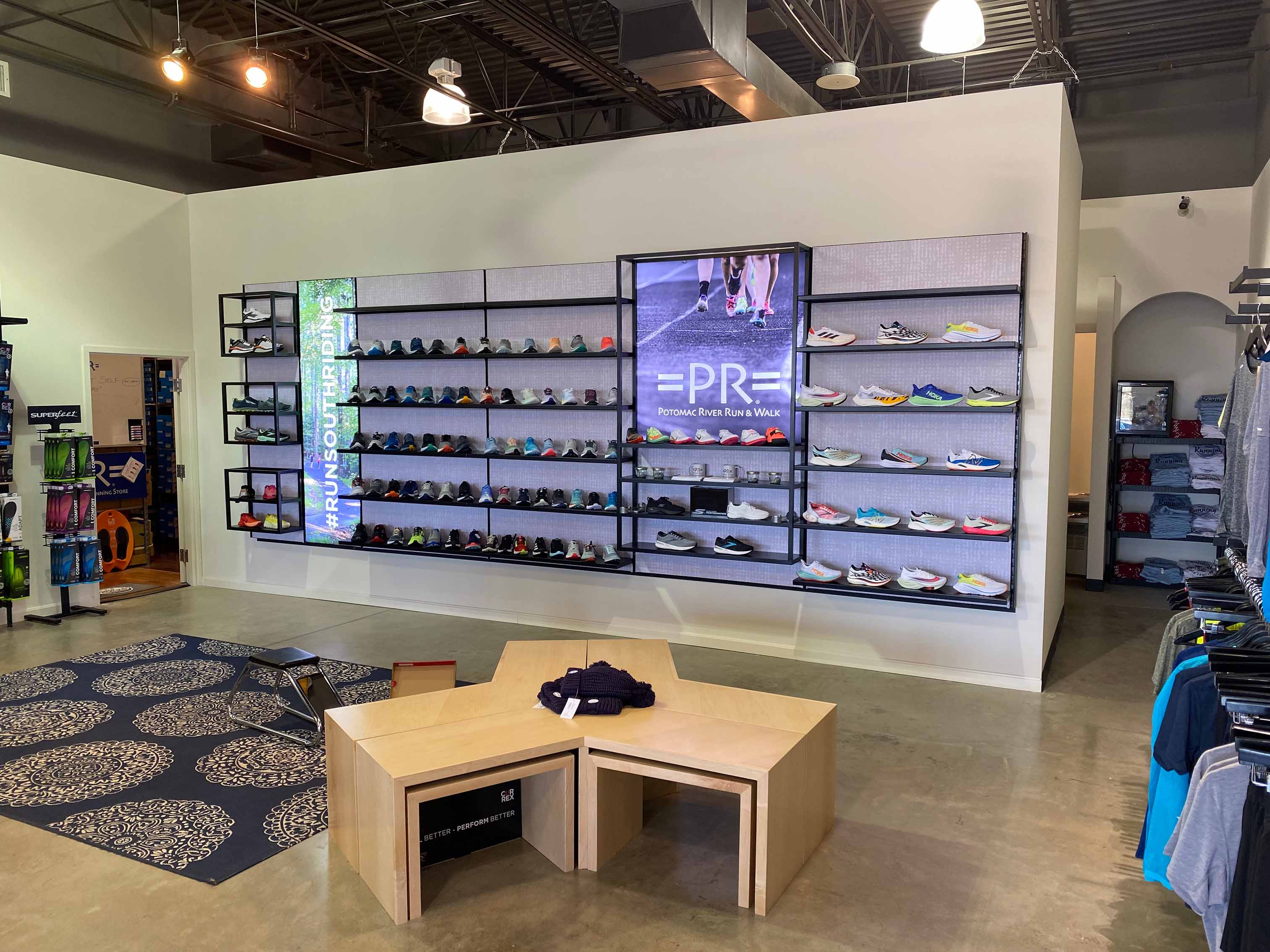 Potomac shoe wall Potomac retail merchandising solutions with shoe wall