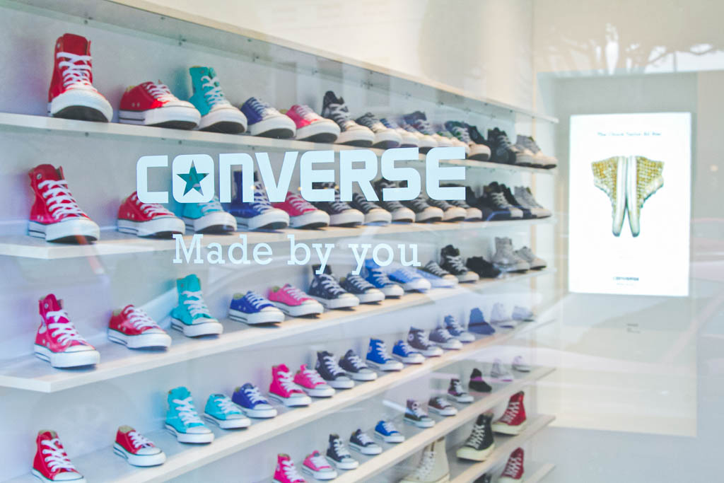Converse Made By You Pop Up 2 Converse logo on store window