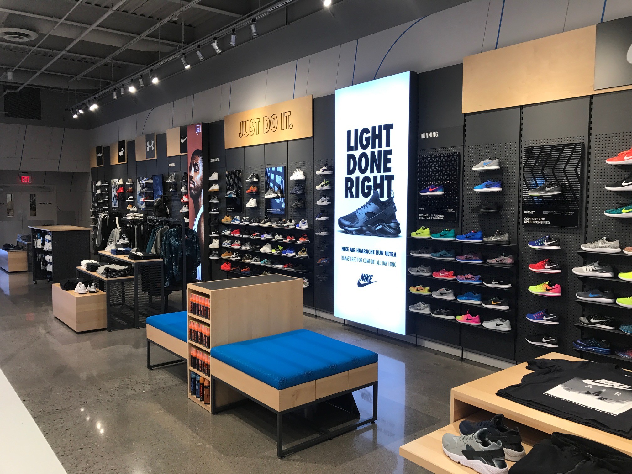 Finish Line Headquarters UNEDITED (58) shoe wall modular merchandise system