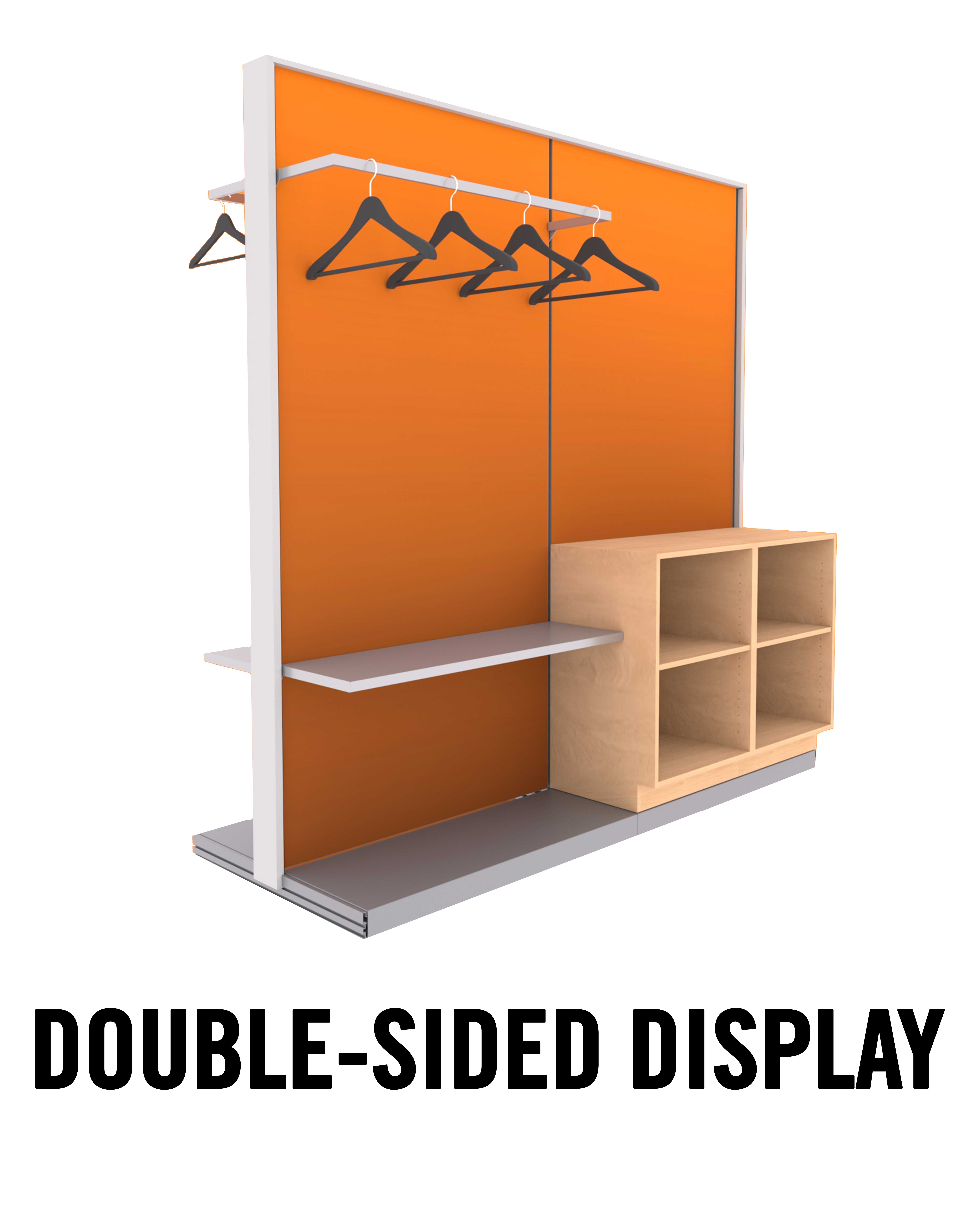 double-sided-display double sided merchandise system