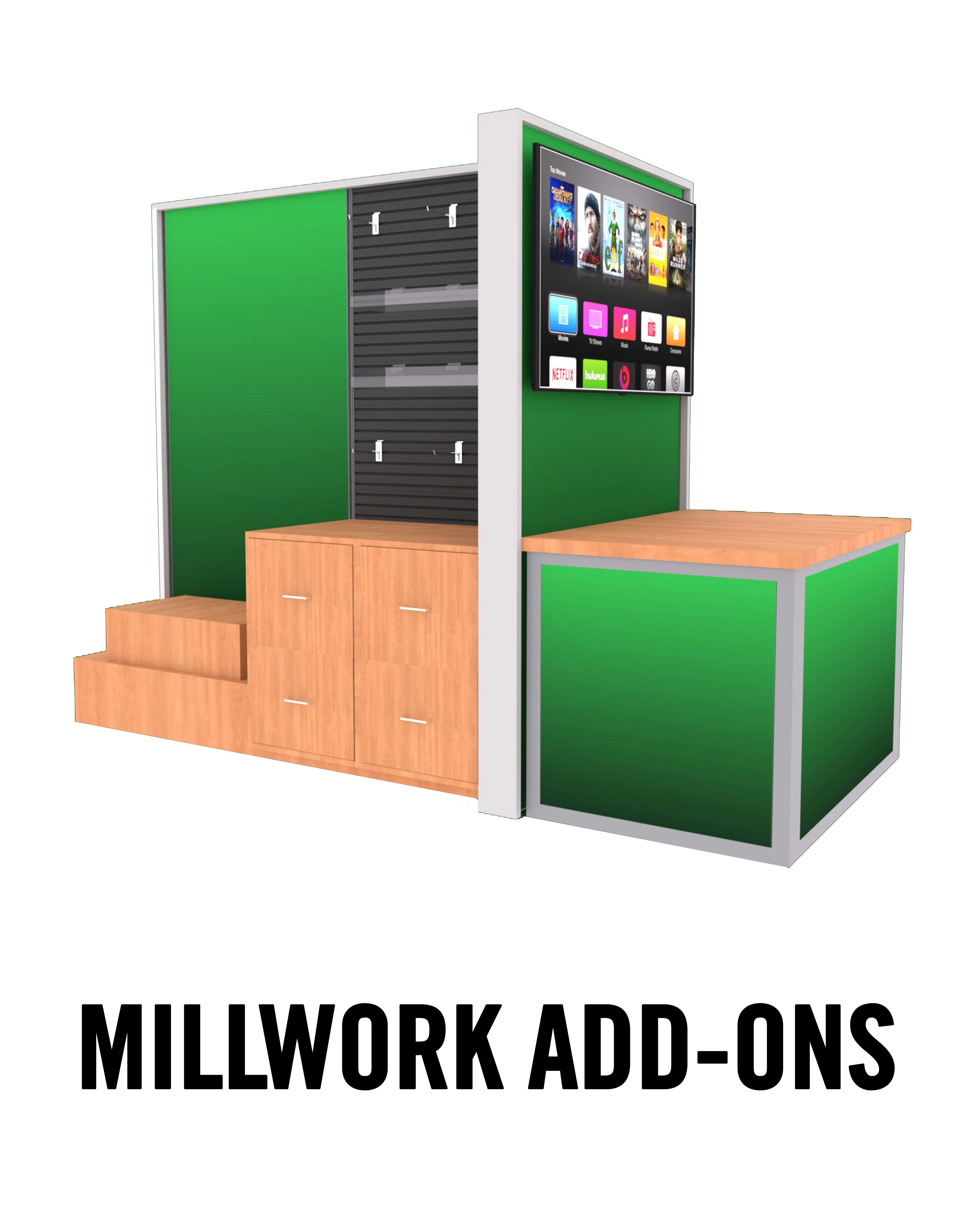 millwork-addons-white millwork merchandise system