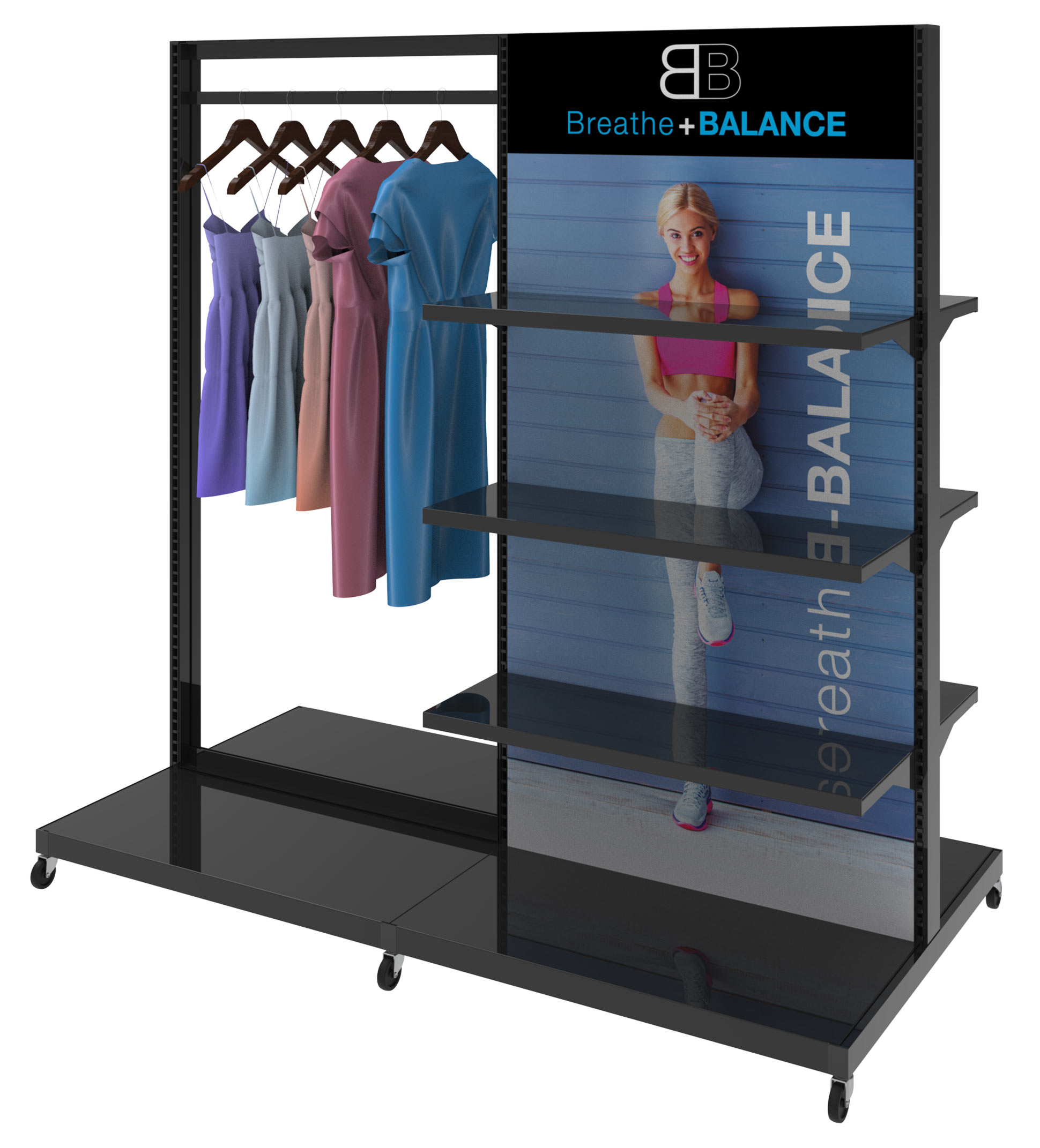 MODifyDoubleSidedBlackFixture MODify Double Sided Retail Fixture